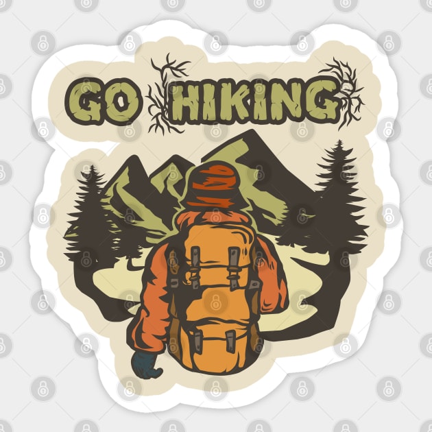Go Hiking - Explore Mountain Sticker by Akmal Alif 
